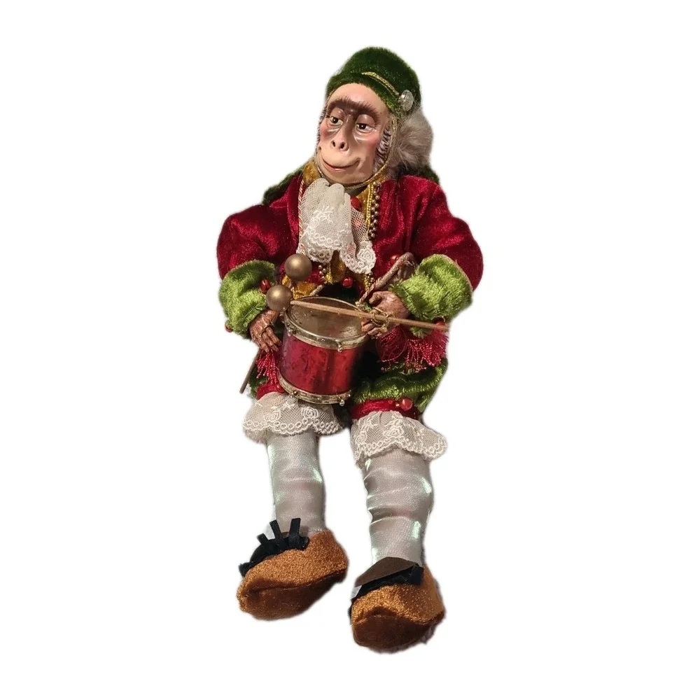 Katherine's Collection Wayne Kleski‎ Monkey Musicians Set of 4 Vintage Christmas